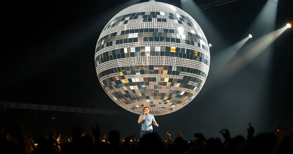Kacey Musgraves usa "globo" espelhado inusitado em show e viraliza